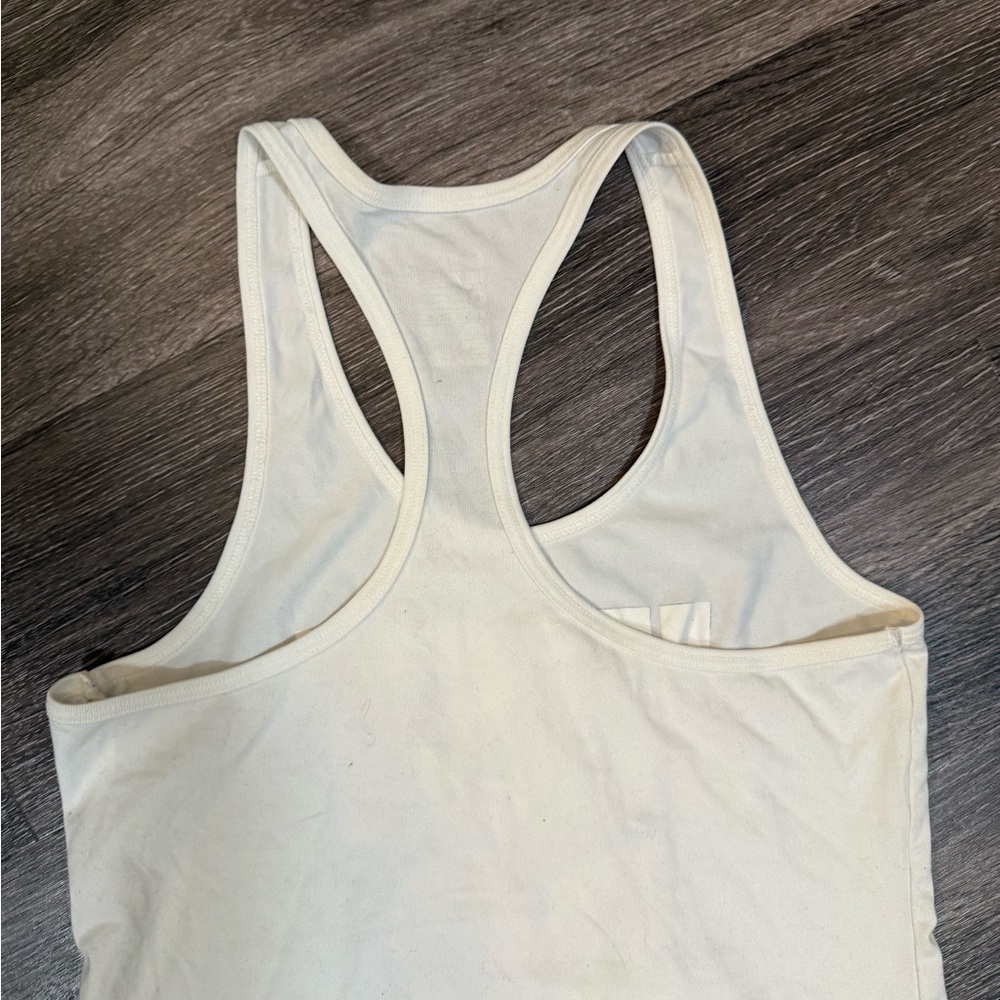 Nike White Tank Top with Pink and Black Graphic - Picture 7 of 8